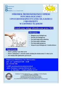 Ośrodek Środowiskowej Opieki Psychologicznej i Psychoterapeutycznej dla Dzieci i Młodzieży